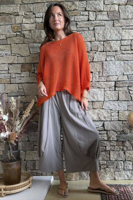 Conrad Grunge Loose Cotton Knit Sunset